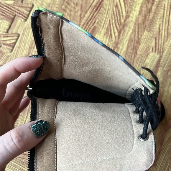 Burju Sierralynn Graffiti Print Lace Up Open Toe Stiletto in 6.5 - EUC - Picture 8 of 12